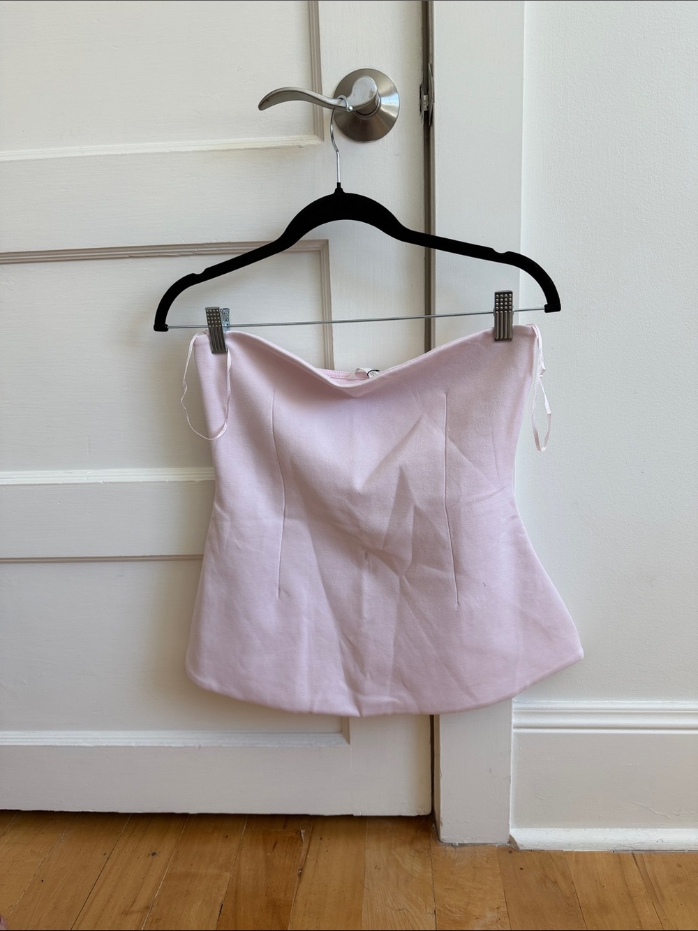 Zara Pale Pink Strapless Corset Camisole